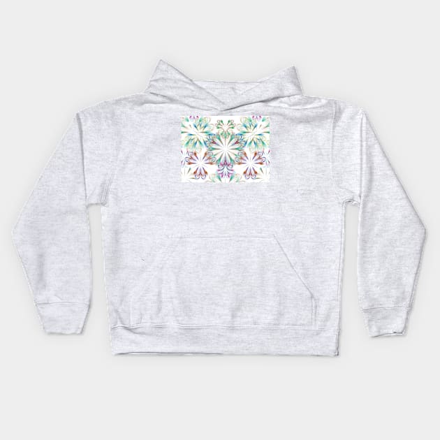 Floral Examination Kids Hoodie by barrowda